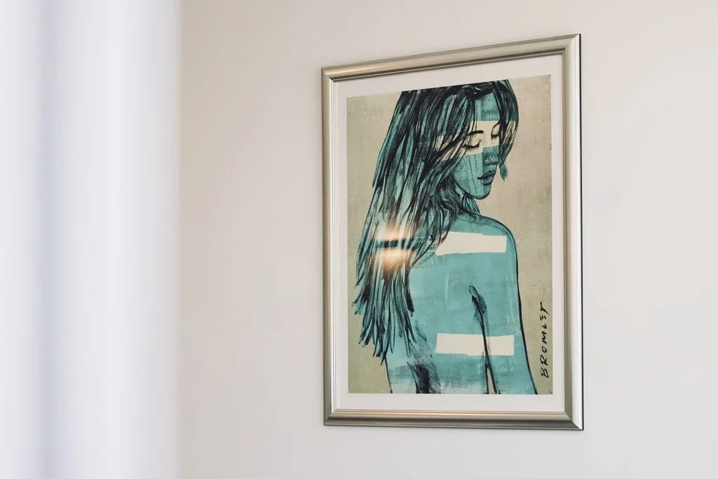Apartment artwork and interior detail